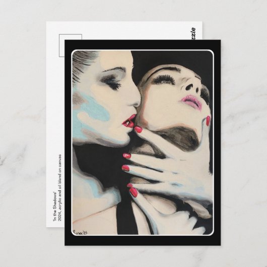 'In de schaduw' Schilderij op een Briefkaart (Voorkant / Achterkant)