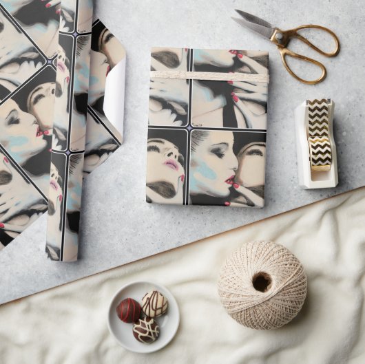 'In de schaduw' Schilderij op een Cadeaupapier (Crafts)