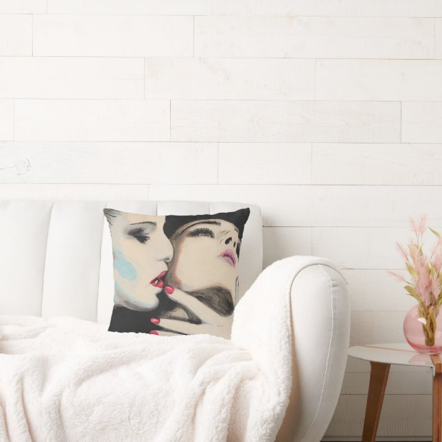 'In de schaduw' Schilderij op een Kussen (Bank)