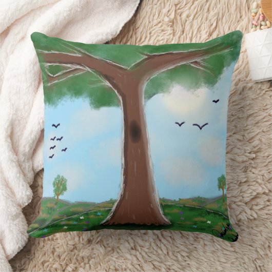 In de schaduw (Sierkussen) Kussen (Deken)