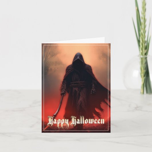 In de schaduw van de Grim Reaper - Halloween Kaart (Voorkant)