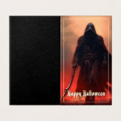 In de schaduw van de Grim Reaper - Halloween Kaart (Buitenkant ongevouwen)