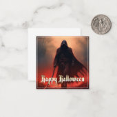 In de schaduw van de Grim Reaper - Halloween Notitiekaartje (Voorkant / Achterkant in situ)
