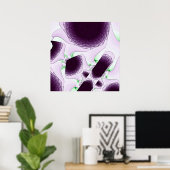 In de schaduw van de kleur Violet Poster (Thuiskantoor)