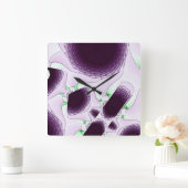 In de schaduw van de kleur Violet Vierkante Klok (Huis)