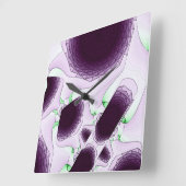 In de schaduw van de kleur Violet Vierkante Klok (Hoek)