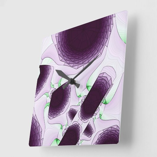 In de schaduw van de kleur Violet Vierkante Klok (Hoek)