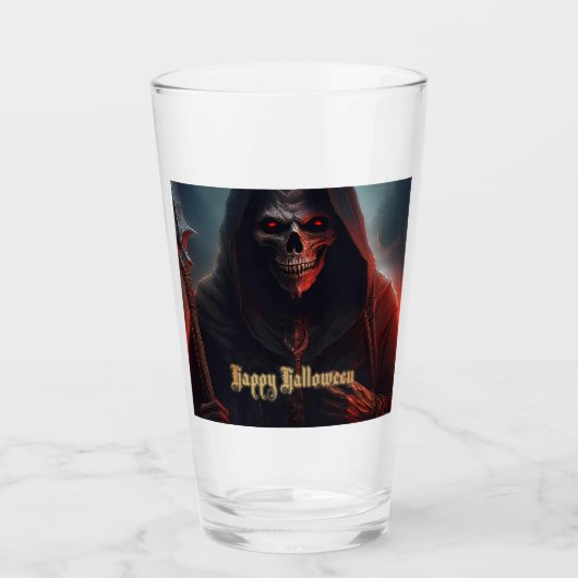 In de schaduw van de Magere Hein - Halloween Glas (Voorkant)