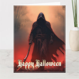 In de schaduw van de Magere Hein - Halloween Kaart