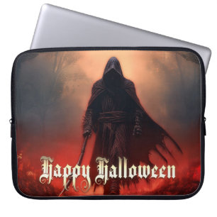 In de schaduw van de Magere Hein - Halloween Laptop Sleeve