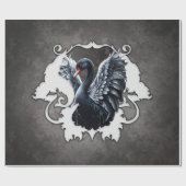 In de schaduw van elegantie: een zwarte zwaan cadeaupapier (Vlak)