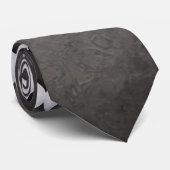 In de schaduw van elegantie: een zwarte zwaan. stropdas (Opgerold)