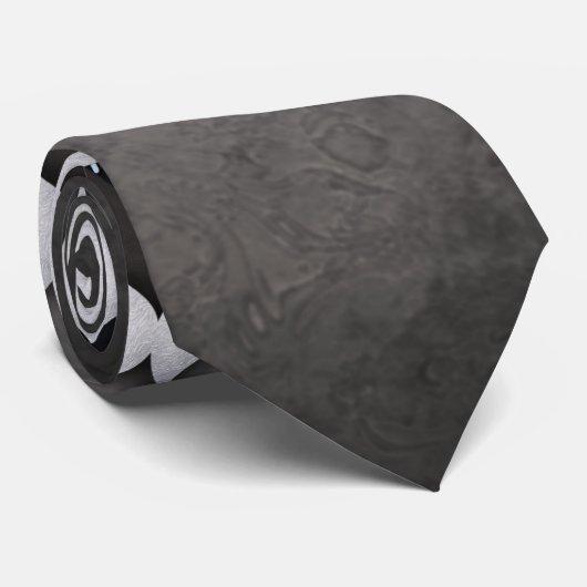 In de schaduw van elegantie: een zwarte zwaan. stropdas (Opgerold)