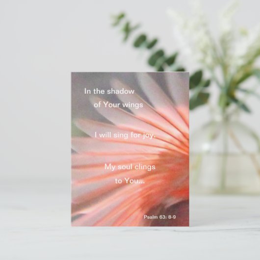 In de schaduw van Zijn vleugels Briefkaart (Staand voorkant)