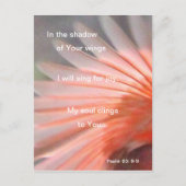 In de schaduw van Zijn vleugels Briefkaart (Voorkant)