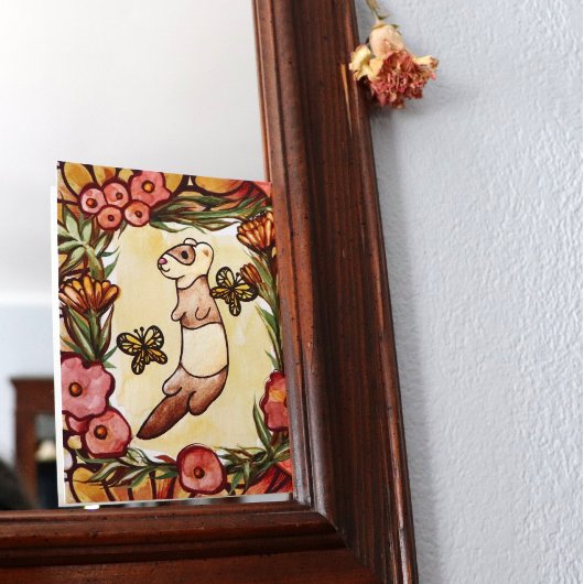 "In de schilderachtige Ferret Garden, een toegewij Briefkaart