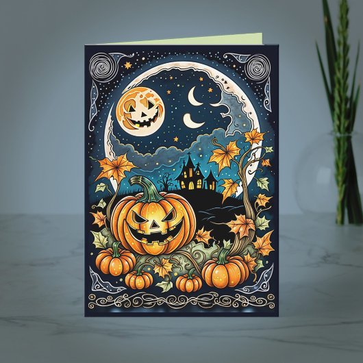 In de sfeer van Halloween Kaart