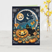 In de sfeer van Halloween Kaart (Gele Bloem)