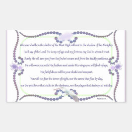 In de Shelter. Kaart Rechthoekige Sticker