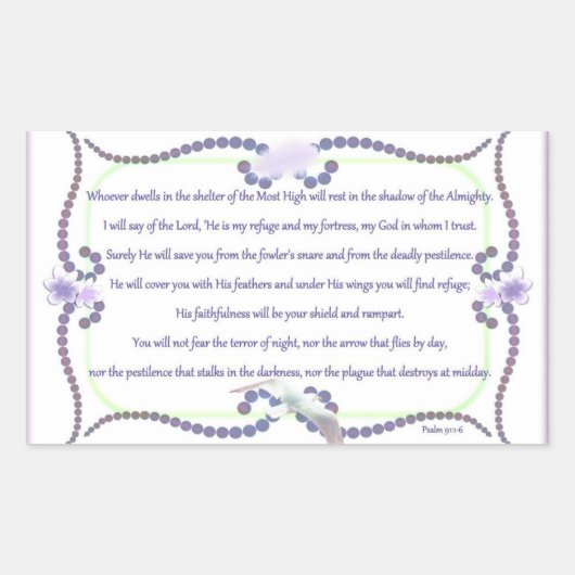 In de Shelter. Kaart Rechthoekige Sticker (Voorkant)