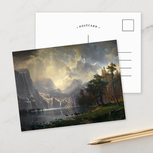 In de Sierra Nevada, CA | Albert Bierstadt Briefkaart