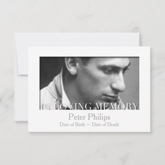 In de Sjabloon Loving Memory Celebration of Life Kaart (Voorkant)