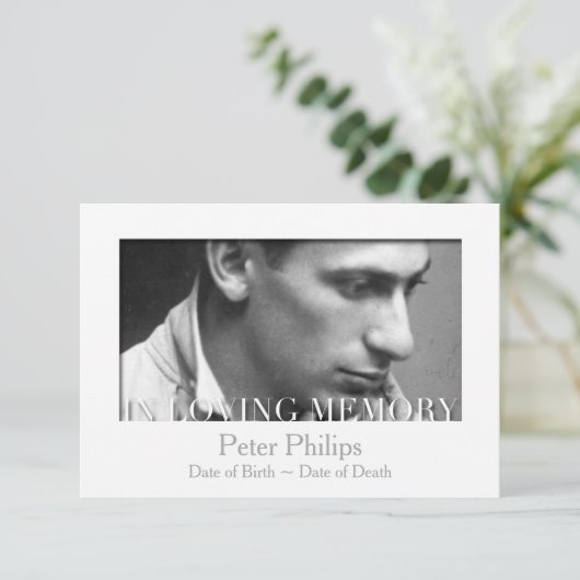 In de Sjabloon Loving Memory Celebration of Life Kaart (Staand voorkant)