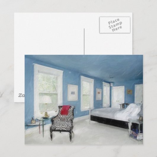 In de slaapkamer briefkaart (Voorkant / Achterkant)