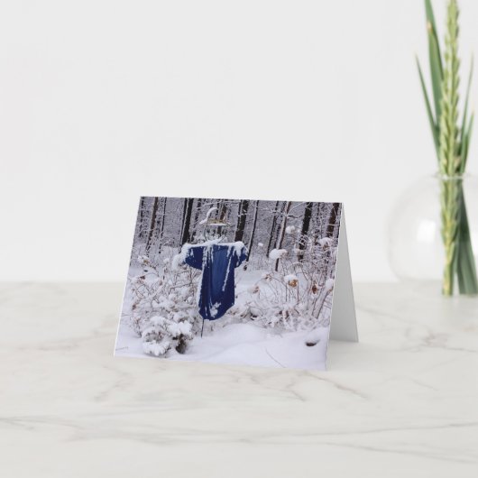 in de sneeuw staan... feestdagen kaart (Voorkant)