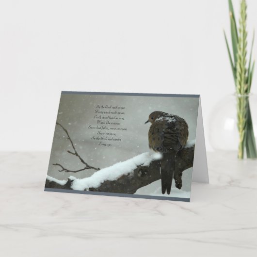 In de sombere midden van de winterKerstkaart Feestdagen Kaart (Voorkant)