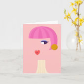 In de spiegel kaart (Gele Bloem)