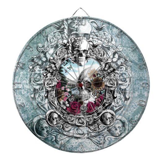 In de spiegellandschapsschedel. dartbord (Voorkant)