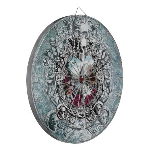 In de spiegellandschapsschedel. dartbord (Voorkant Links)