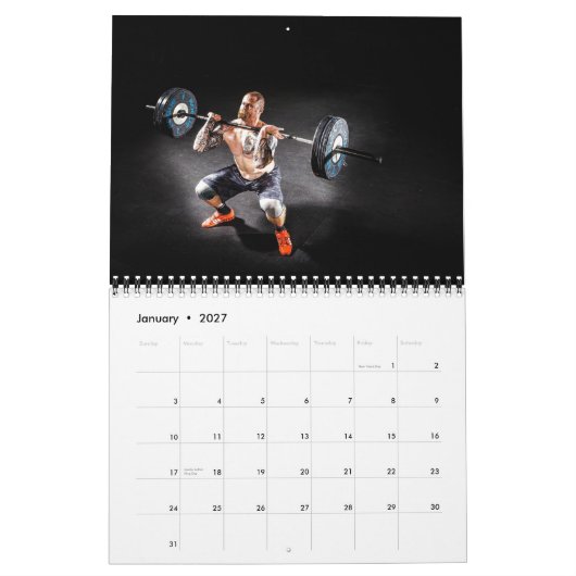 In de sportschool Personal Trainer Kalender (Jan 2027)
