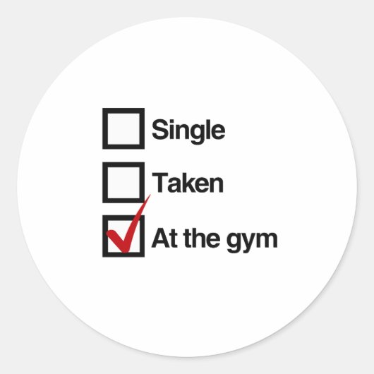 IN DE SPORTZAAL RONDE STICKER (Voorkant)