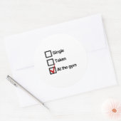 IN DE SPORTZAAL RONDE STICKER (Envelop)