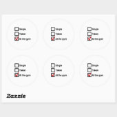 IN DE SPORTZAAL RONDE STICKER (Vel)