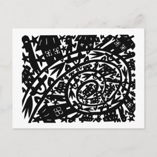 In de stad briefkaart