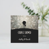 In de Stars Couple Shower geschreven Kaart (Staand voorkant)