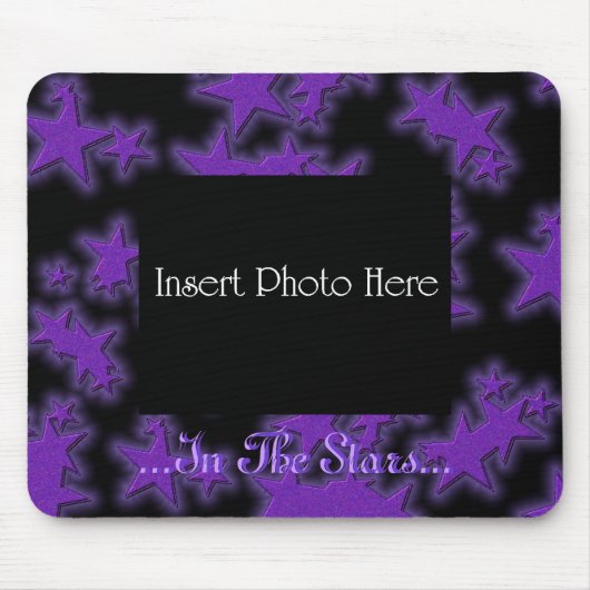 In de Stars Paars Star Pattern Lijst Muismat (Voorkant)