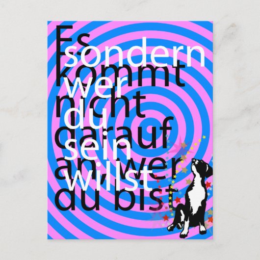 In de sterren briefkaart (Voorkant)