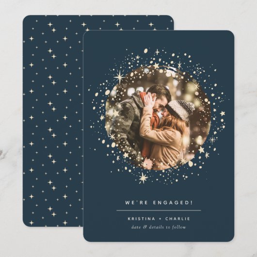 In de sterren geschreven | Foto-Verloving Aankondiging (Voorkant / Achterkant)