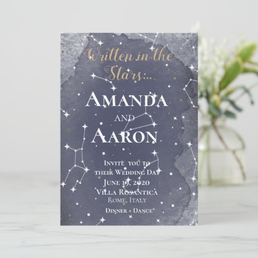 In de sterren geschreven kaart (Staand voorkant)