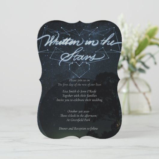 In de sterren geschreven kaart (Staand voorkant)