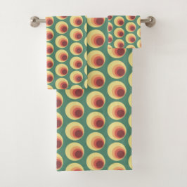 In de stijl van de jaren 70 geïnspireerd cirkelpat bad handdoek