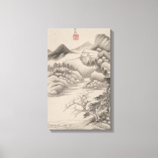 In de stijl van diverse oude meesters | B&W Canvas Afdruk (Voorkant)