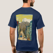 in de stijl van Tin-Tin strips, levendige kleuren T-shirt (Achterkant)