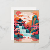 In de stijl van traditionele Chinese meticulouspai Folie Feestdagen Briefkaart (Voorkant / Achterkant)