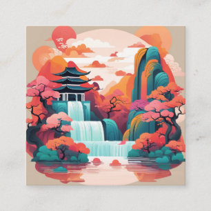 In de stijl van traditionele Chinese meticulouspai Vierkante Visitekaartje