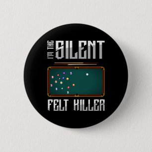 In de stille vilt moordenaar snooker pool biljart  ronde button 5,7 cm
